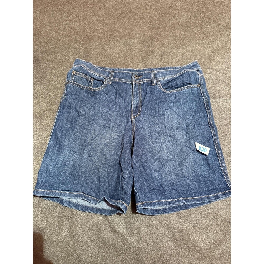 Christopher & Banks Bermuda Shorts Womens 16 Blue Denim 5 Pocket Casual Summer